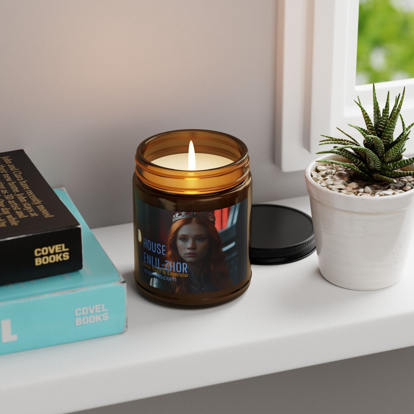 Scented Soy Candle (White Sage & Lavendar) House Enlil-Zhor